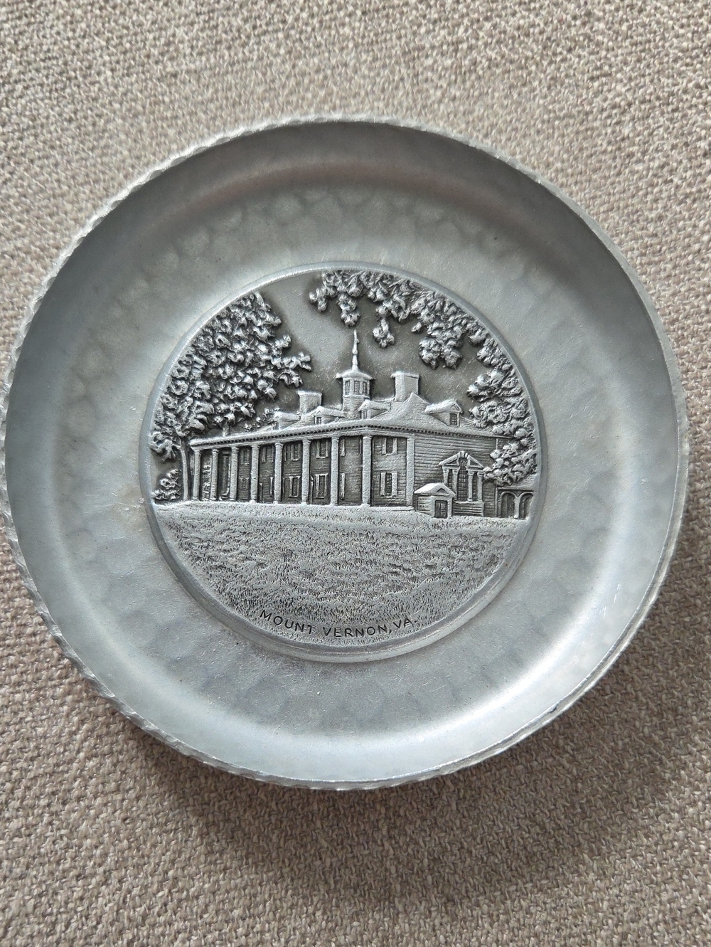 Alpha Switzerland Mount Vernon Decorative Pewter Tray